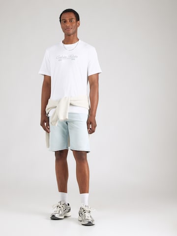 Calvin Klein Jeans regular Μπλουζάκι σε λευκό