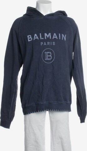 Balmain Sweatshirt & Zip-Up Hoodie in L in Blue: front