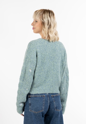 MYMO Knit cardigan 'Blonda' in Blue