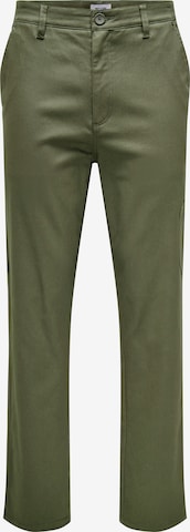 Only & Sons Trousers 'ONSEdge' in Green: front