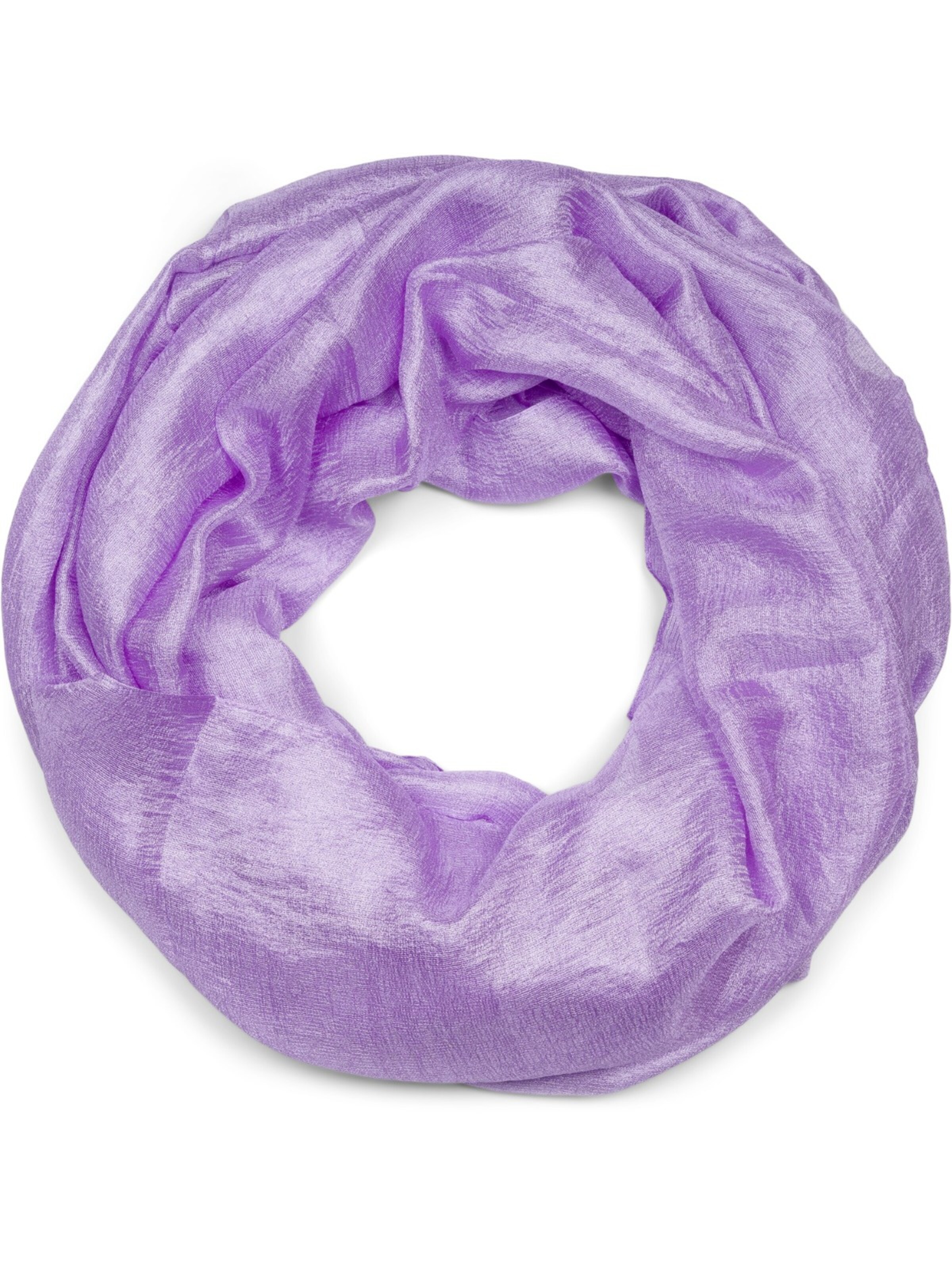 styleBREAKER Schlauchschal 'Seidiger Einfarbiger Loop'‌‌‌ in Lila: Vorderseite