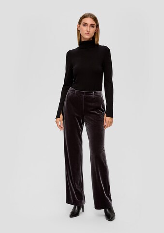 s.Oliver BLACK LABEL Wide Leg Hose in Schwarz