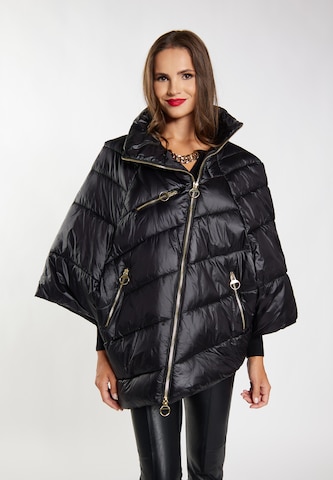 faina Cape in Black: front