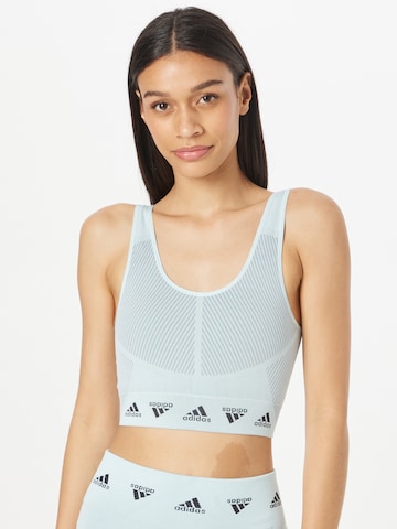 ADIDAS SPORTSWEAR Bralette Sports bra 'Aero Light-Support' in Blue: front