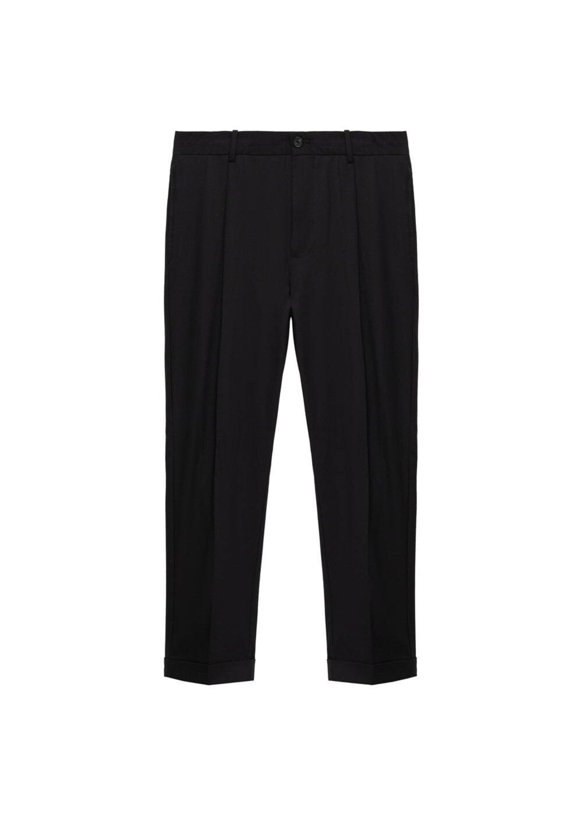 MANGO MAN Pleat-Front Pants 'Casper Ruud x Mango Milton' in Black, Item view