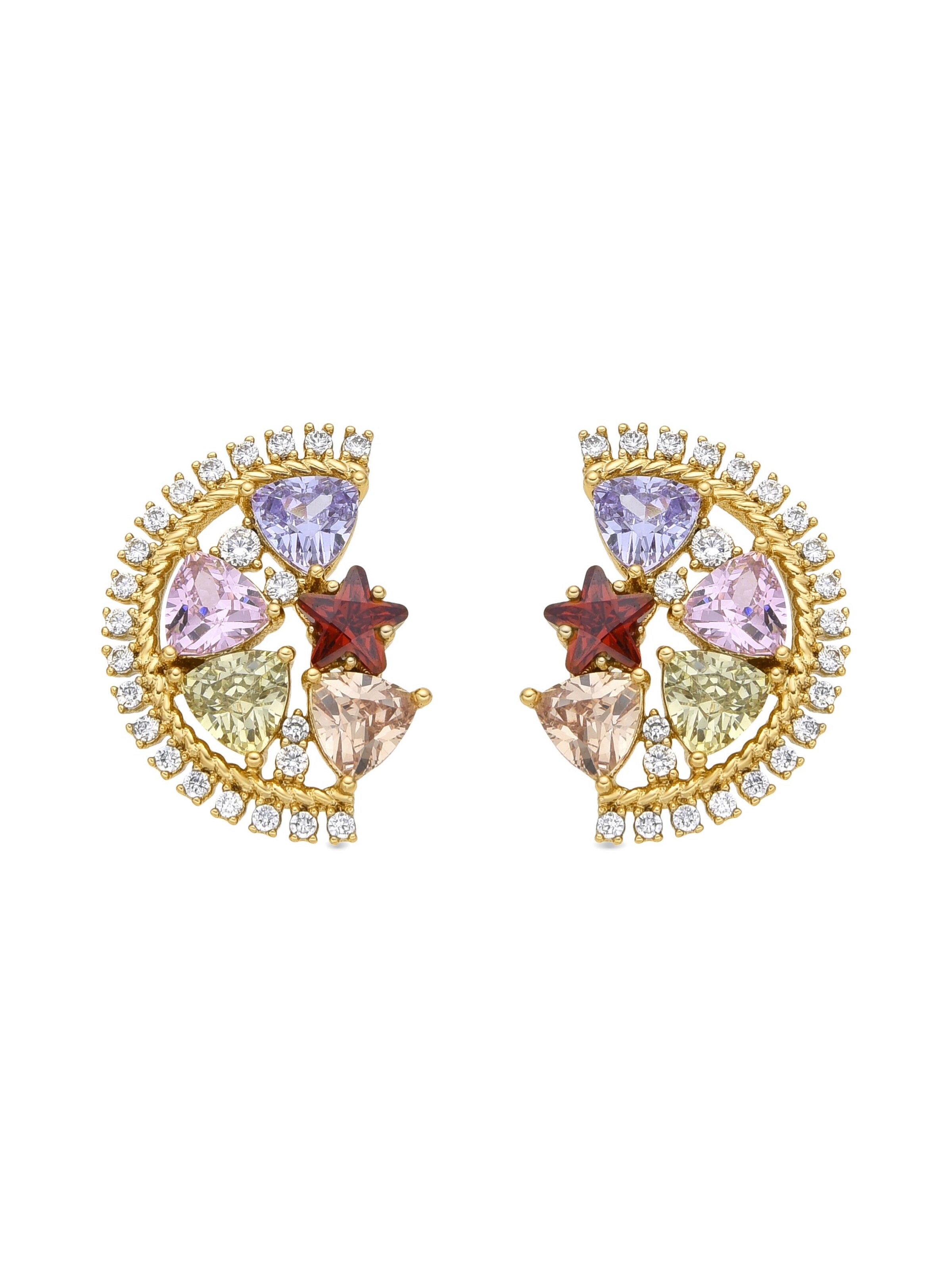 Luxenter Earrings 'Brok' in Mixed colors