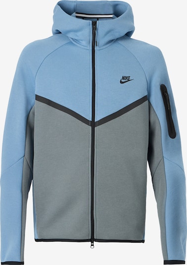 Džemperis 'Tech Fleece' iš Nike Sportswear, spalva – mėlyna dūmų spalva / šviesiai mėlyna / juoda, Prekių apžvalga