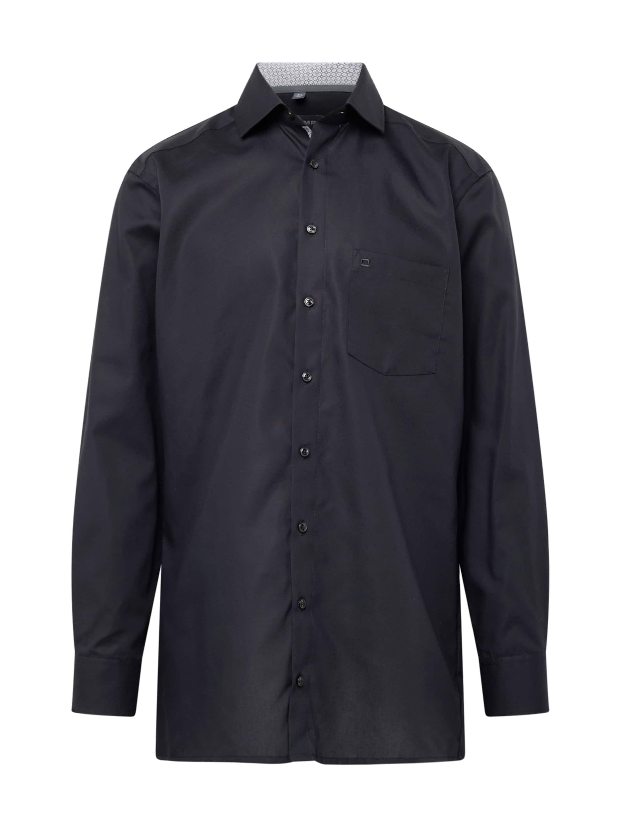 OLYMP Slim fit Businessskjorta i svart: framsida