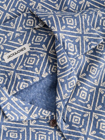 JACK & JONES Comfort fit Button Up Shirt in Blue
