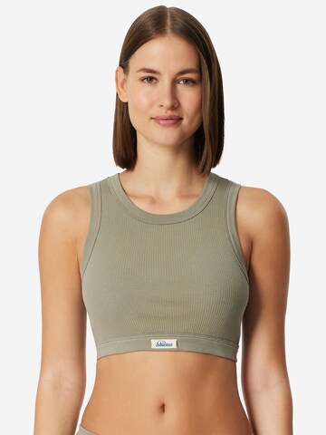 SCHIESSER Bustier BH 'Revival Paula' in Grün: Vorderseite