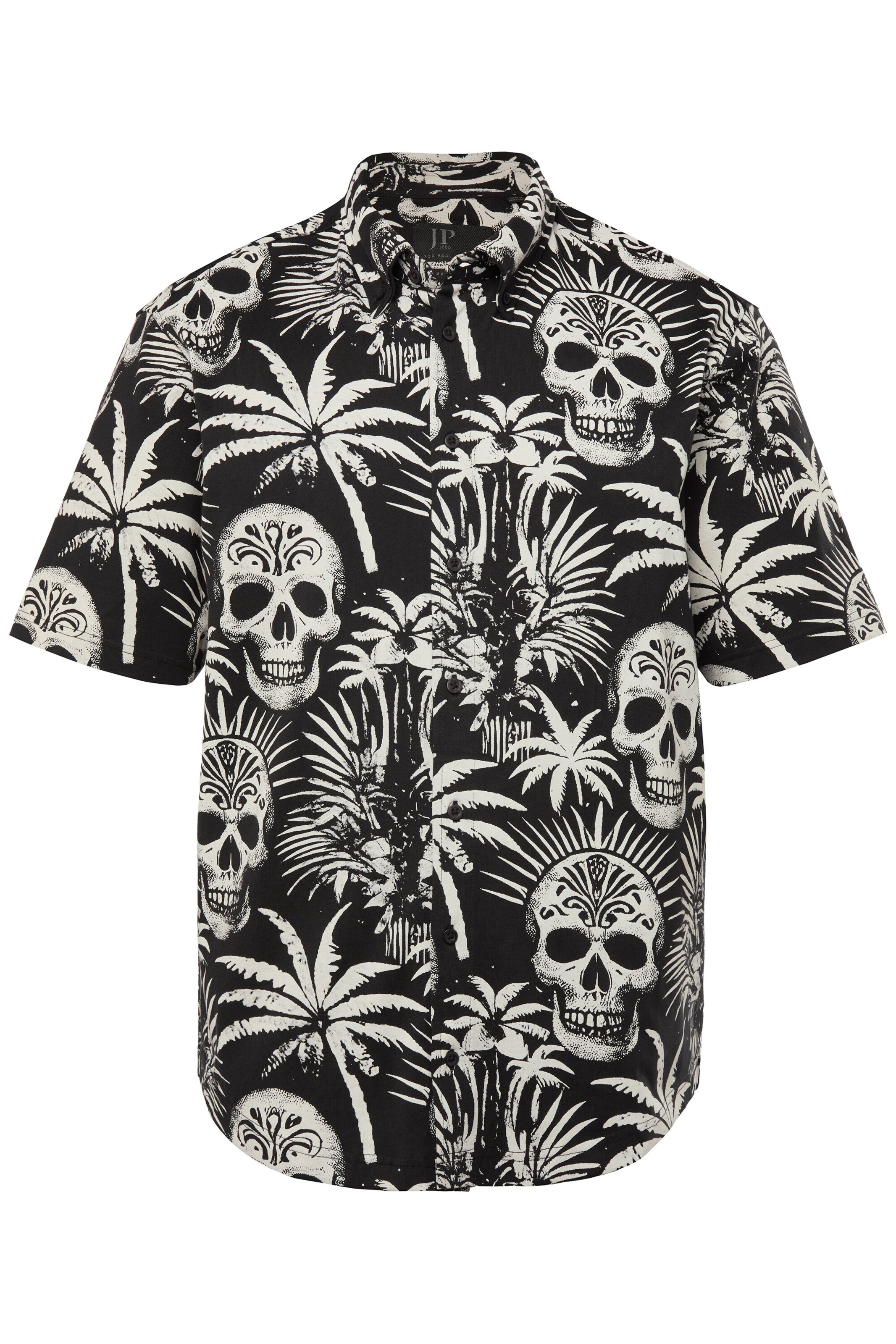 JP1880 Regular Fit Hemd in Schwarz: Vorderseite