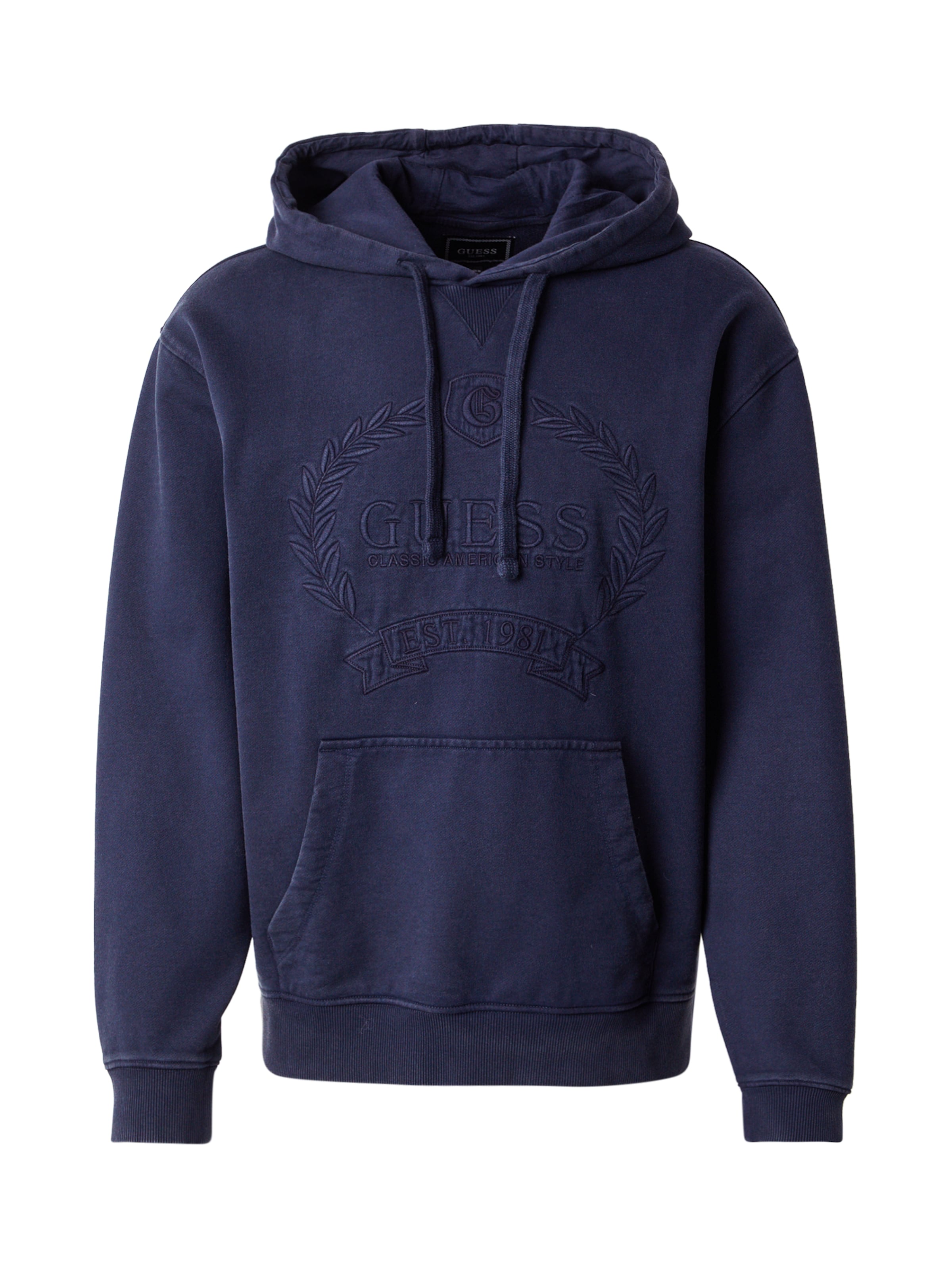 GUESS Sweatshirt 'ECO TYLER' i blå: framsida