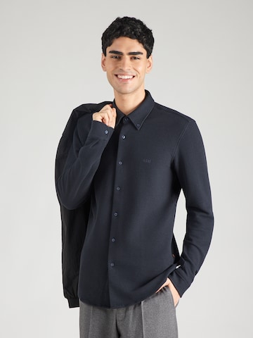 Coupe regular Chemise 'Myjersey_M' BOSS en bleu : devant
