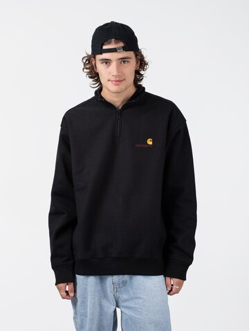 Carhartt WIP Sweatshirt 'American Script' in Schwarz: Vorderseite