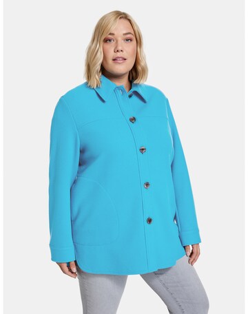 SAMOON Between-Season Jacket in Blue: front