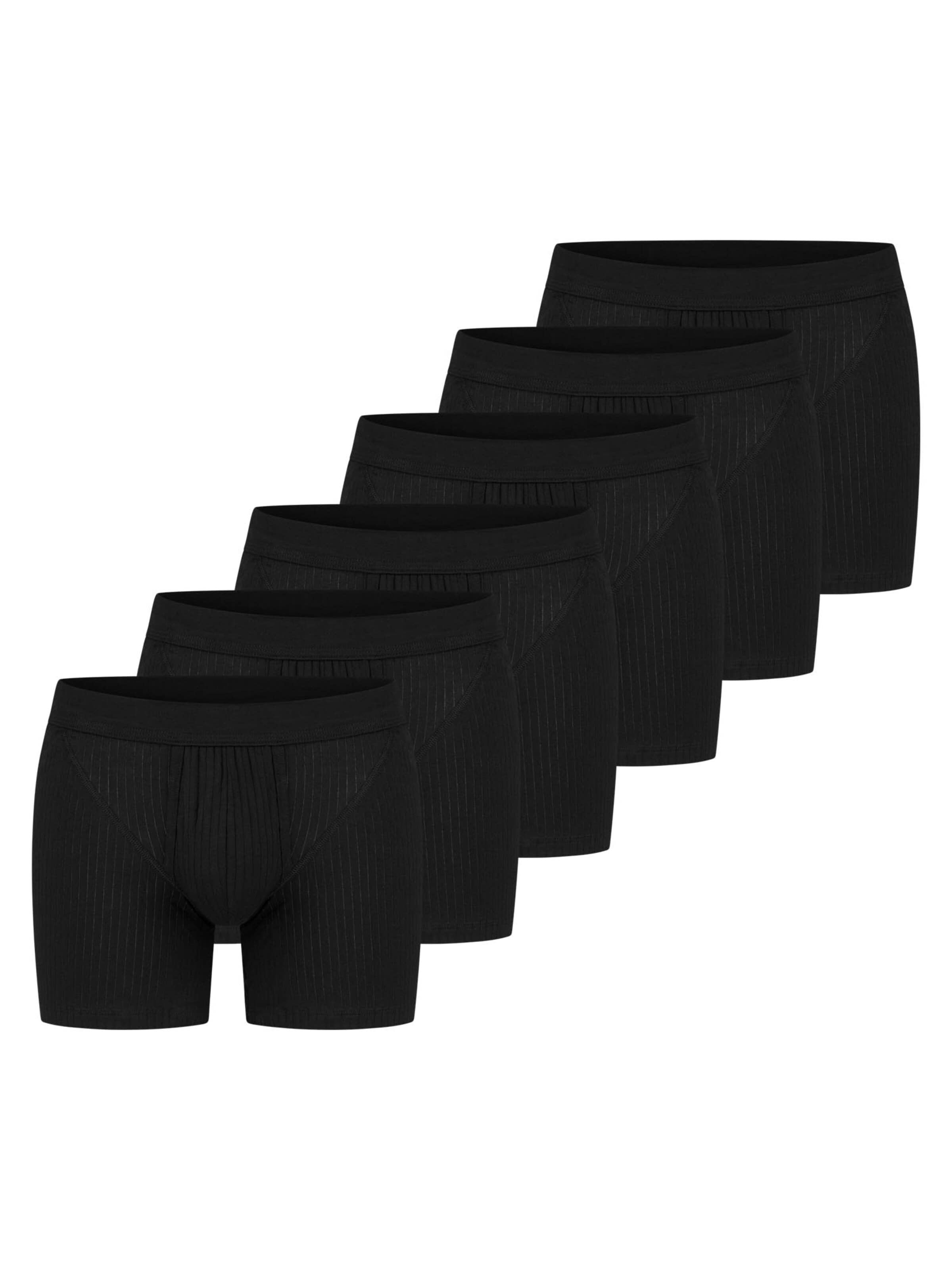 SCHIESSER Boxershorts 'Cotton Essentials Authentic'‌‌‌‌ in Schwarz: Vorderseite
