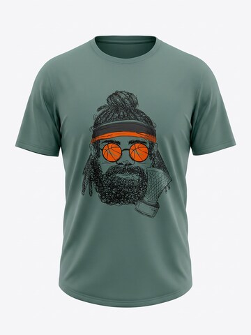 karlskopf Shirt 'BASKETBALLER' in Green: front
