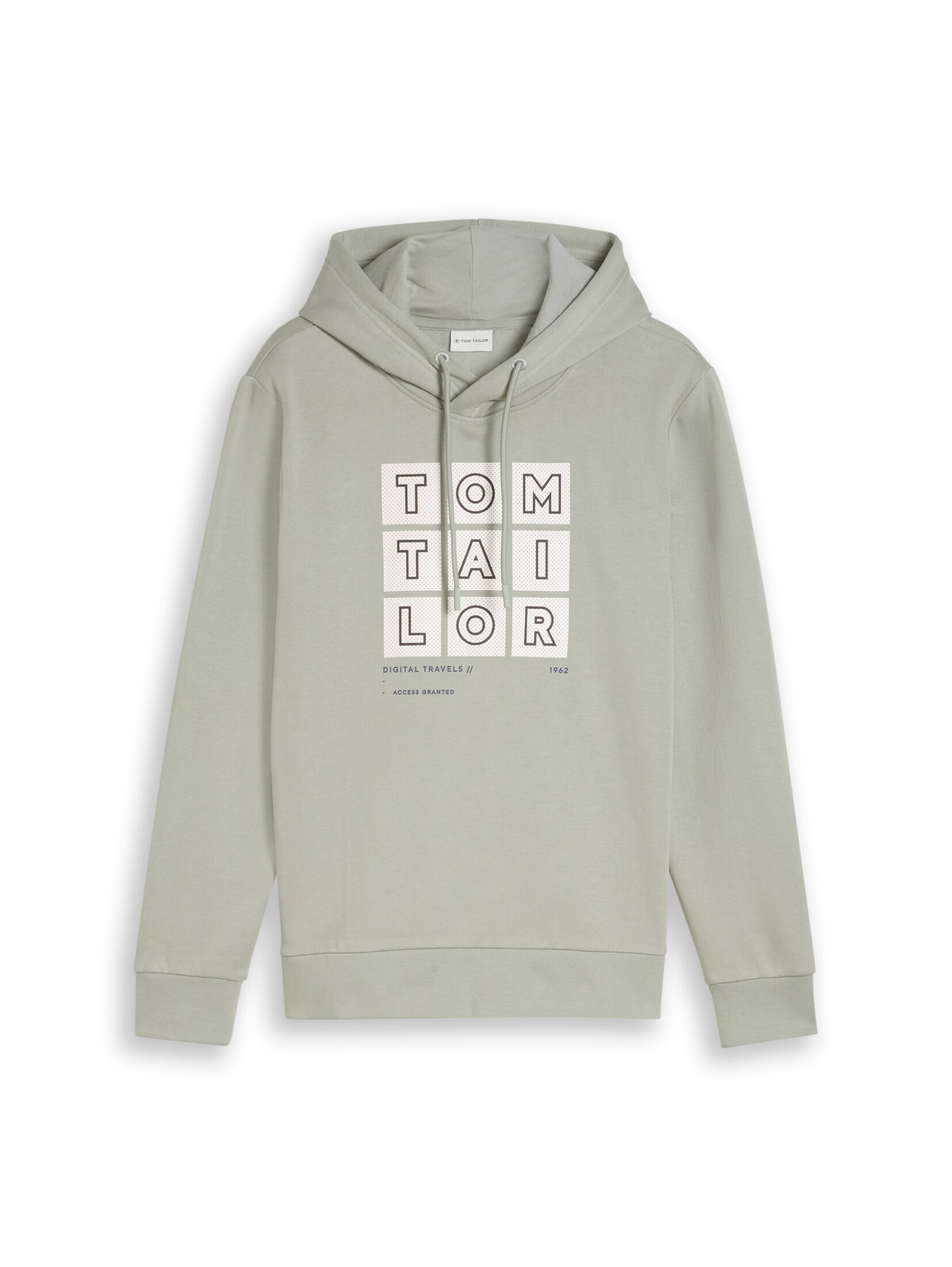 Sweat-shirt TOM TAILOR en vert : devant