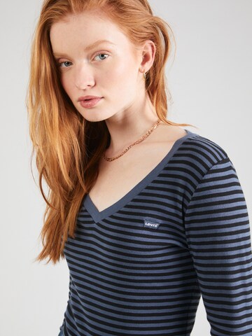 LEVI'S ® Shirts 'LS Vneck Baby Tee' i blå