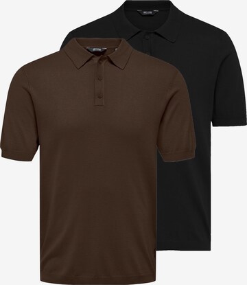 Only & Sons Shirt 'Wyler' in Braun: Vorderseite