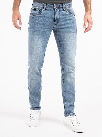 Peak Time Slimfit Jeans 'Mailand' in Blauw: voorkant