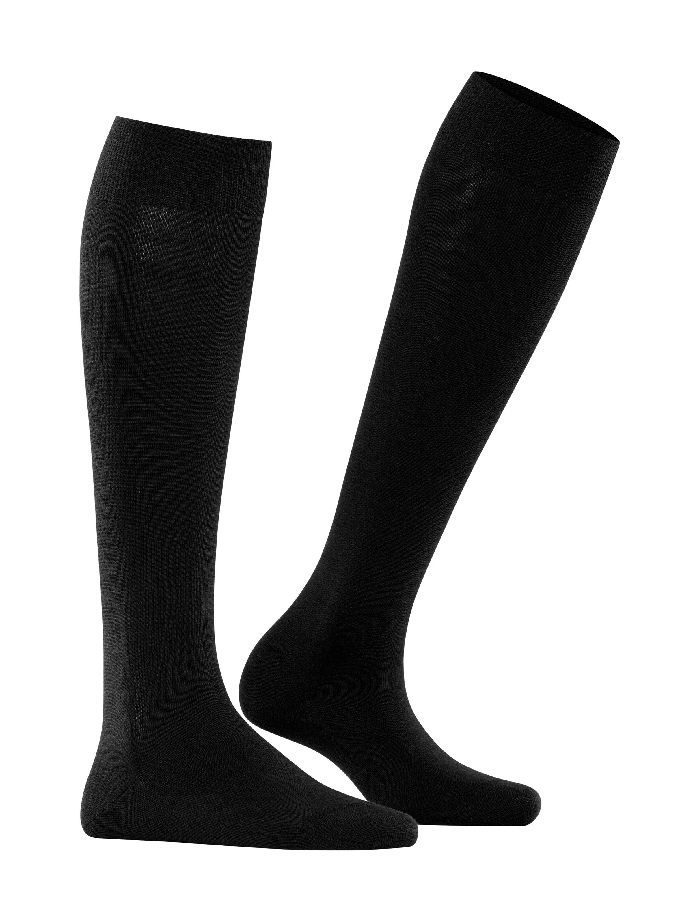 FALKE Knee High Socks 'Softmerino' in Black