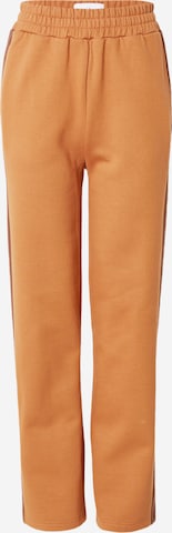 Smiles Regular Pants 'Yunus' in Brown: front