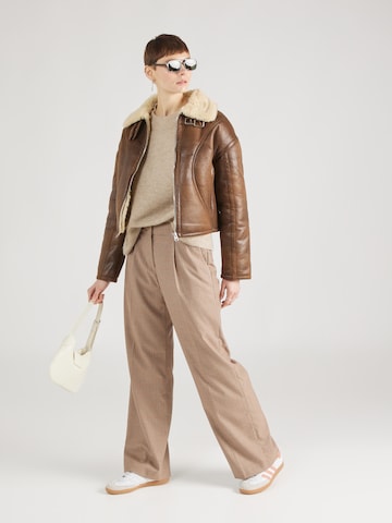 TOPSHOP Between-Season Jacket in Brown