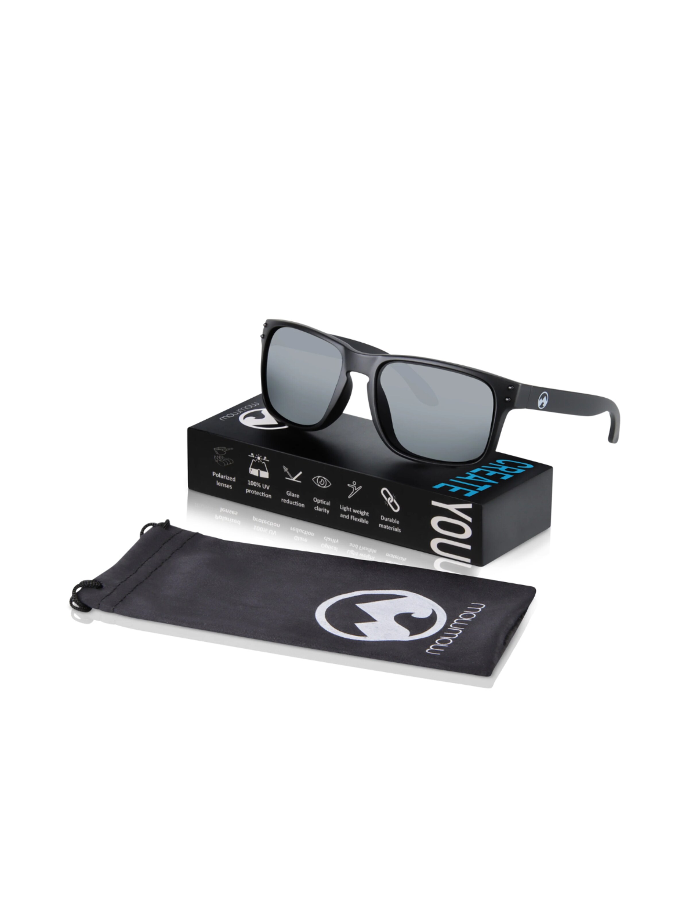 Occhiali da sole sportivi 'MowMow Stick Sunglasses - Polarized - Men - Women' di Mowmow in nero