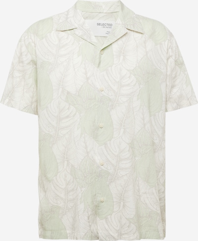 SELECTED HOMME Button Up Shirt 'REGAIR' in Light beige / Grey / Pastel green, Item view