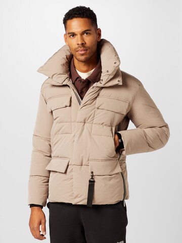 FREAKY NATION Winter jacket in Beige: front