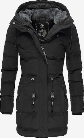 Ragwear Winter Jacket 'Ashani' in Black: front