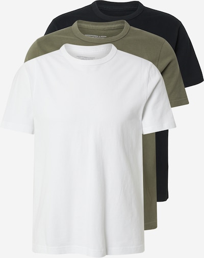 Abercrombie & Fitch Majica 'CLASSIC ESSENTIAL' veličine S u maslinasta / crna / bijela, Pregled proizvoda
