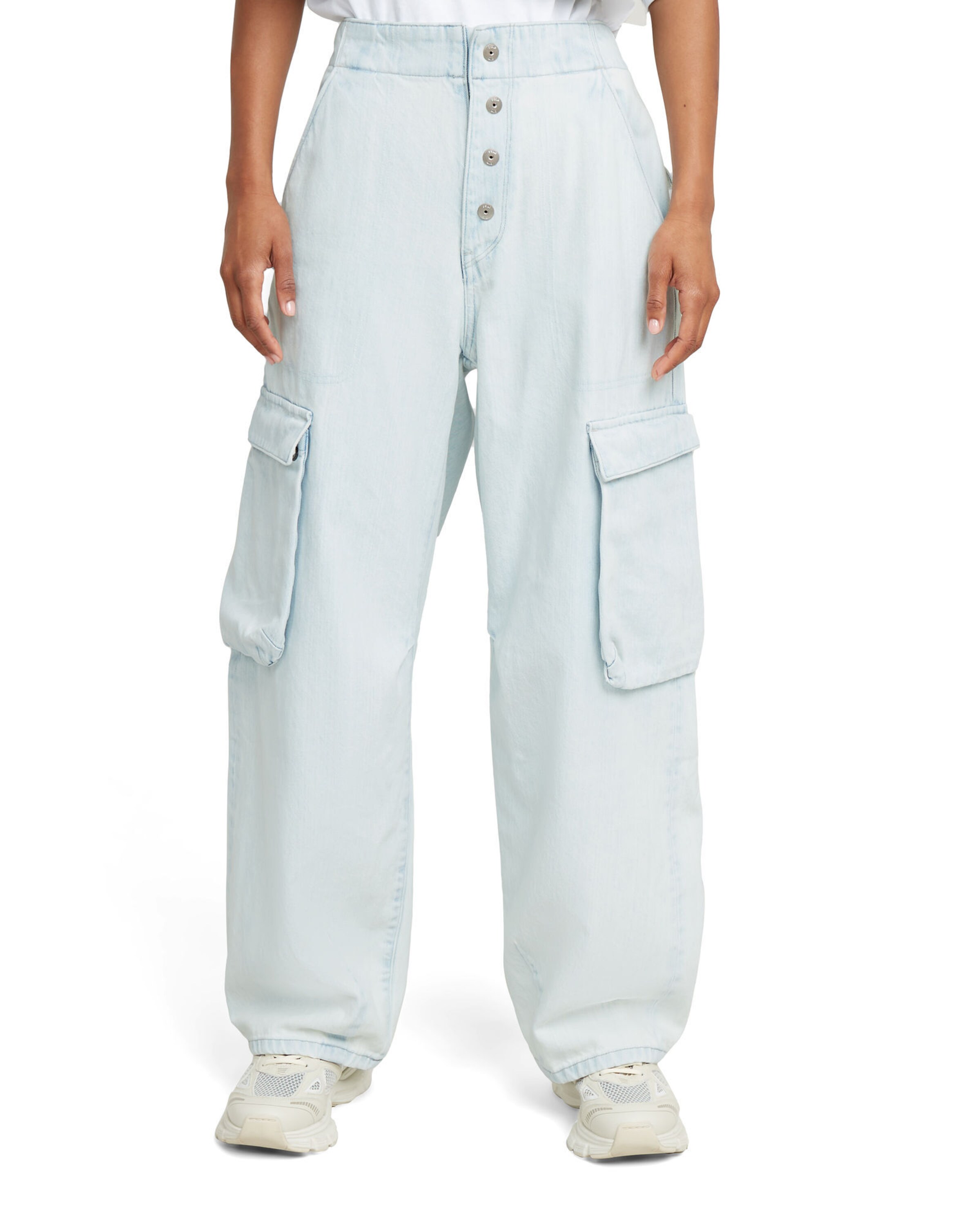 G-STAR Loosefit Cargojeans in Blauw: voorkant