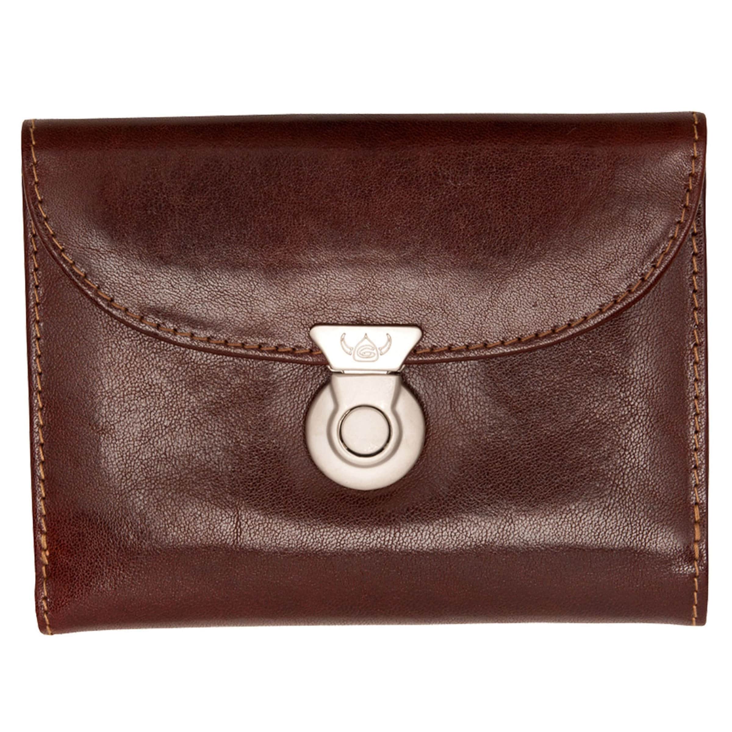 Porte-monnaies GOLDEN HEAD en marron : devant