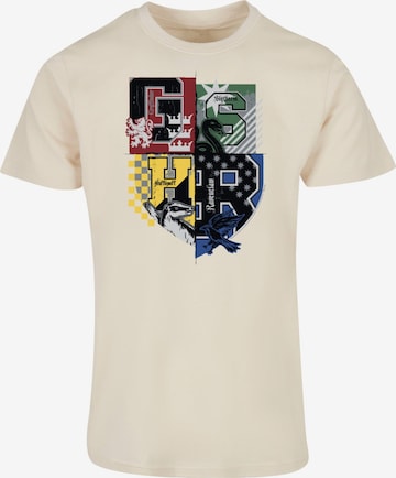 T-Shirt 'Harry Potter - Varsity Hogwarts' ABSOLUTE CULT en beige : devant