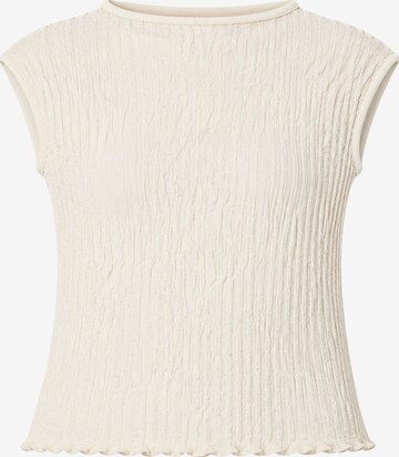 Süel knitwear Sticktop 'Wrinkled Texture' in Beige: Vorderseite