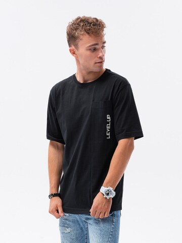 T-Shirt 'S1628' Ombre en noir : devant