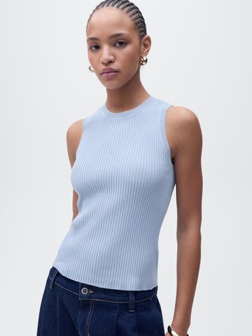 MANGO Stricktop 'BUGAMBI' in Blau: Vorderseite