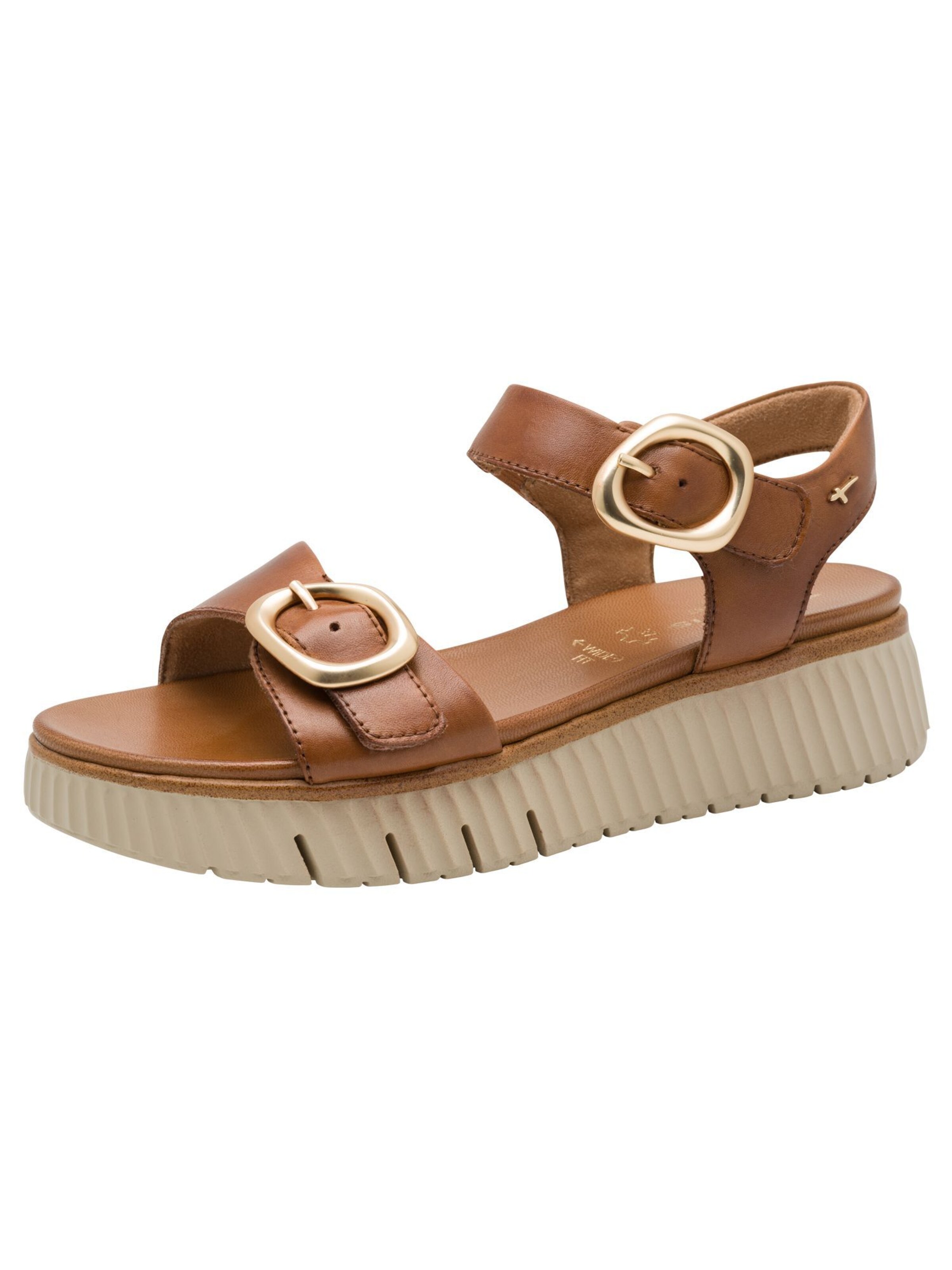 Sandales Tamaris en marron : devant