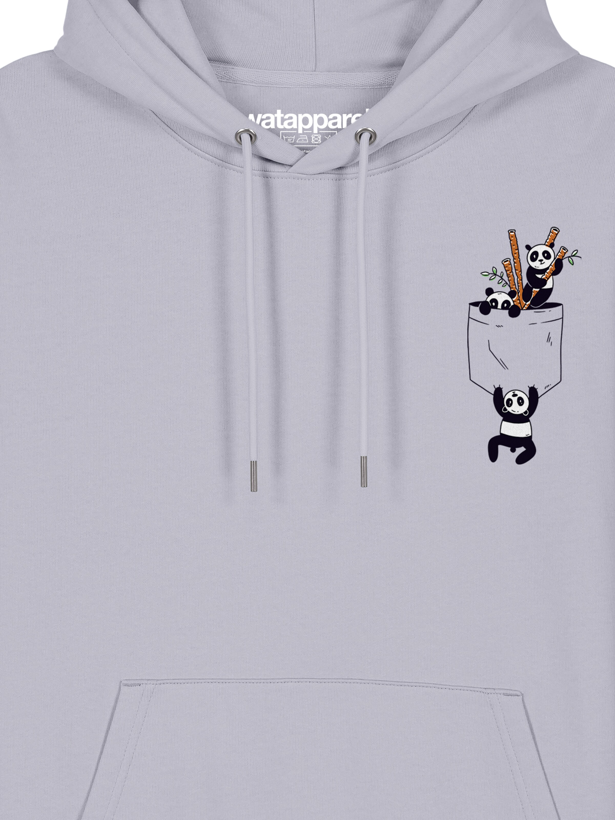 Watapparel Sweatshirt 'Pocket Pandas' in Lila