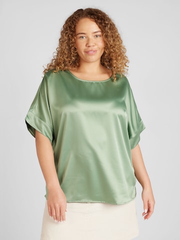 Vero Moda Curve Bluse 'MERLE' i grøn: forside