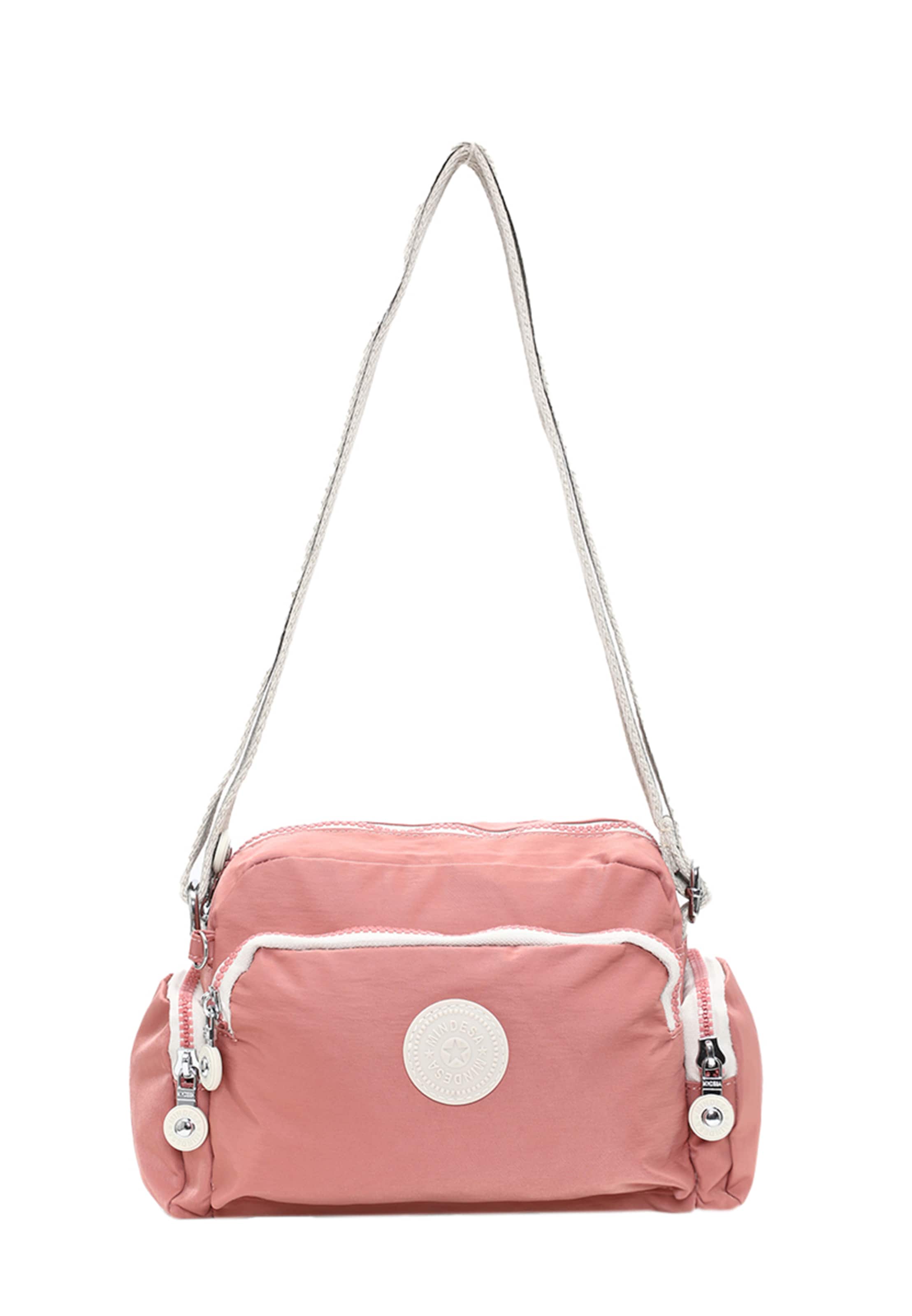 Mindesa - Mala de ombro em rosa: frente