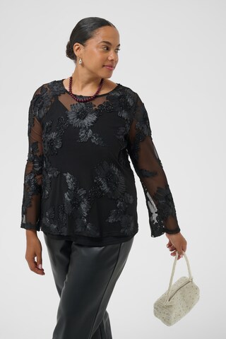 T-shirt 'Juliana' KAFFE CURVE en noir