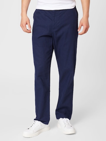 Loosefit Pantalon chino 'Ensar' ABOUT YOU en bleu : devant