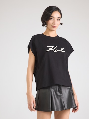 Tricou de la Karl Lagerfeld pe negru: față