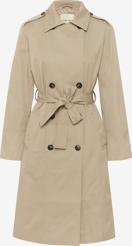 Cream Between-Seasons Coat 'Novinna' in Beige: front