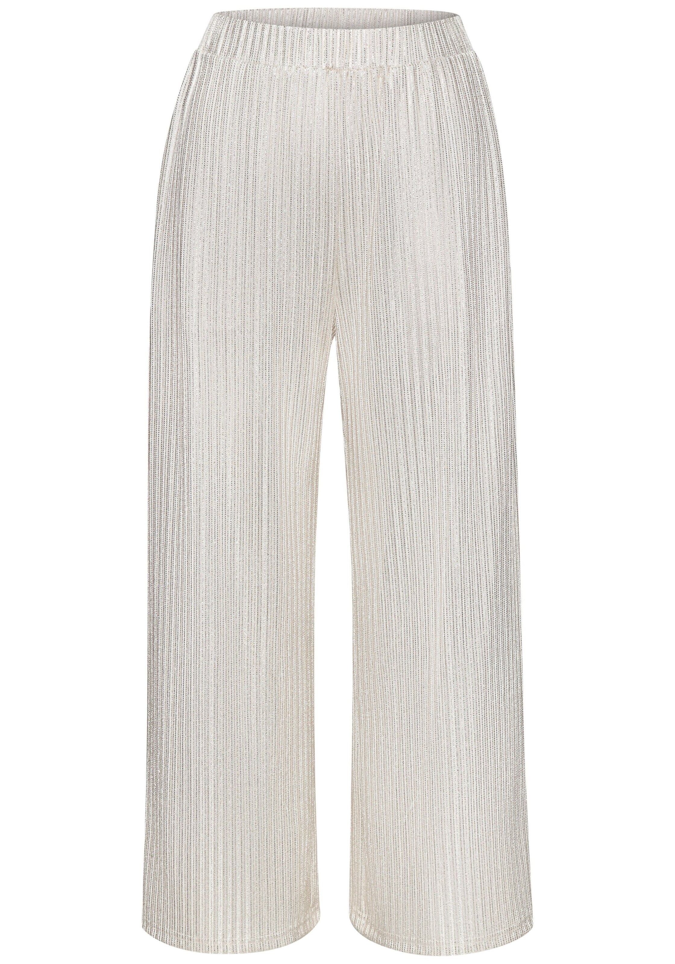 LASCANA Wide leg Παντελόνι σε μπεζ: μπροστά