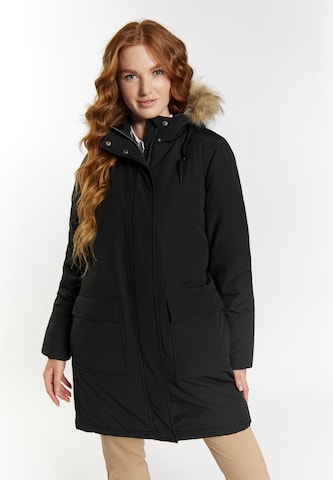 DreiMaster Klassik Winter Parka in Black: front