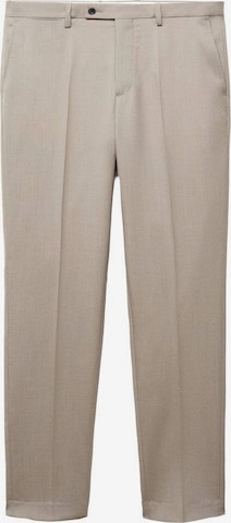 MANGO MAN Slim fit Pleated Pants 'travel' in Grey: front